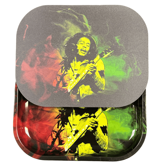 Bob Marley Rolling Tray with Magnetic Cover - Iconic, Stylish, and Secure - Uniquelet