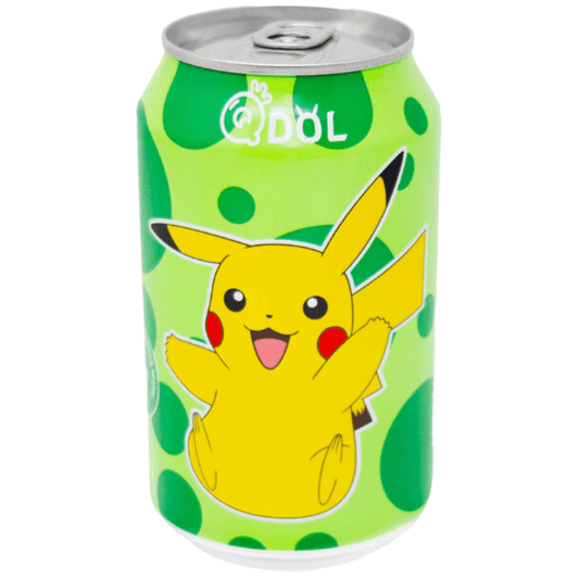 Qdol Pokemon Pikachu Sparkling Drink Green Lime (330mL) - Uniquelet