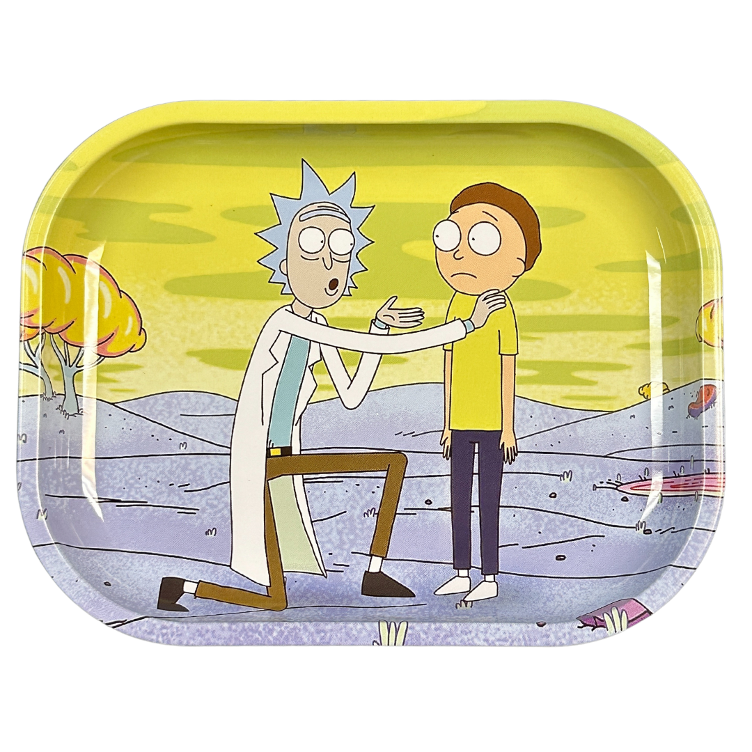 Rick and Morty Rolling Tray with Magnetic Cover - Wubba Lubba Dub-Dub! - UNIQUELET