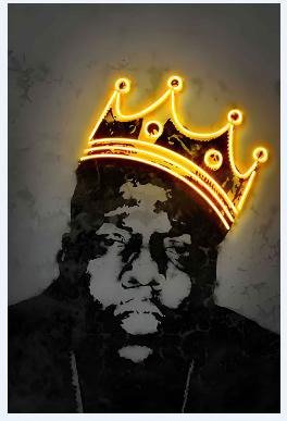Biggie Neon Crown Poster - Uniquelet