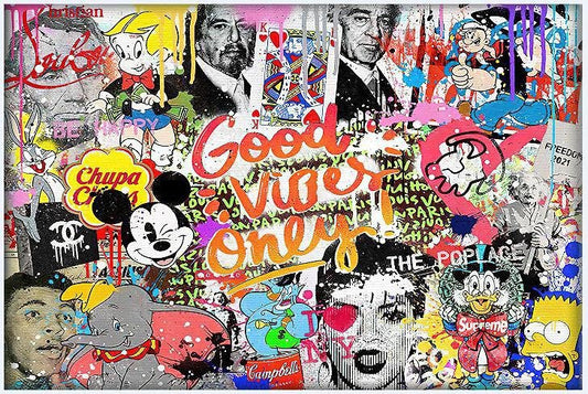 Good Vibes Only Pop Art Poster - Uniquelet