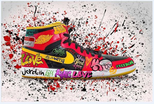 Graffiti Jordan Street Art Poster - Uniquelet