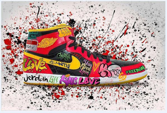 Graffiti Jordan Street Art Poster - Uniquelet