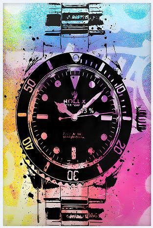 Graffiti Luxe Watch Poster - Uniquelet
