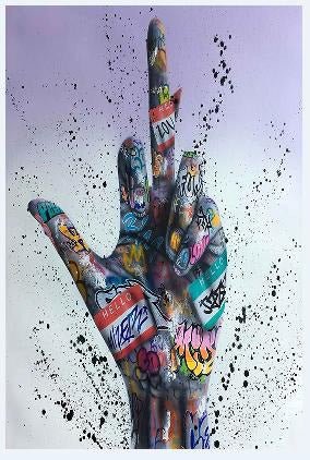Graffiti Rebel Hand Poster - Uniquelet