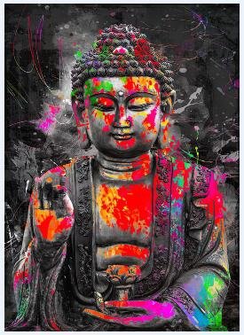 Graffiti Serenity Buddha Poster - Uniquelet