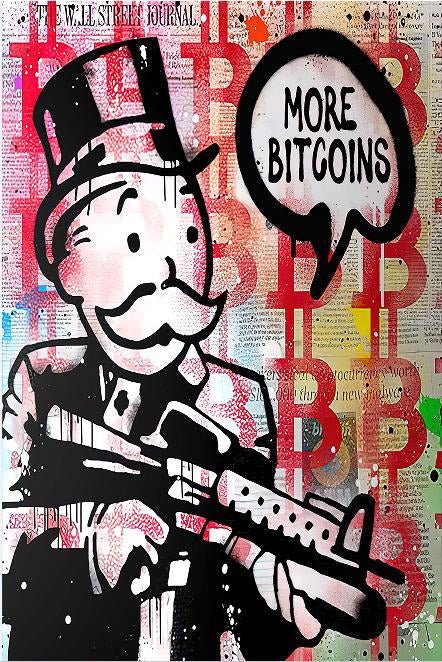 More Bitcoins Monopoly Poster - Uniquelet