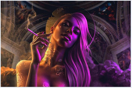 Neon Saint Rebellion Poster - Uniquelet
