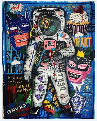 Pop Art Rockstar Astronaut Poster - Uniquelet