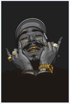 Post Malone Bling Poster - Uniquelet