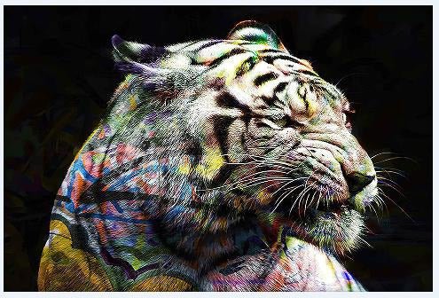 Psychedelic Tiger Wall Art Poster - Uniquelet