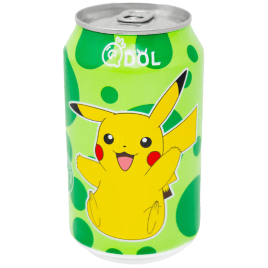 Qdol Pokemon Pikachu Sparkling Drink Green Lime (330mL) - Uniquelet