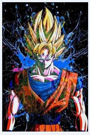 Saiyan Splash Power Poster - Uniquelet
