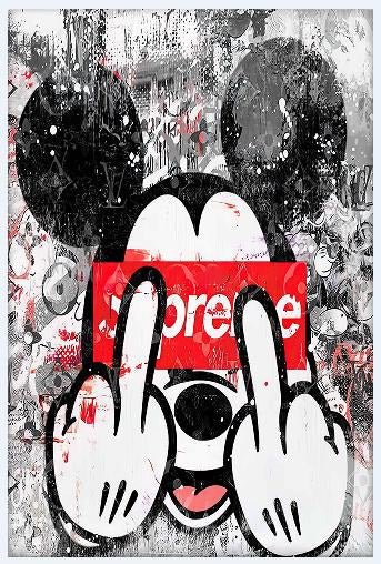 Supreme Attitude Mickey Poster - Uniquelet